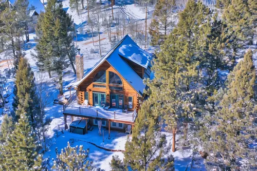 LOG CABIN w/Mtn View, Hot Tub, & Fireplace! - 4 stjerner