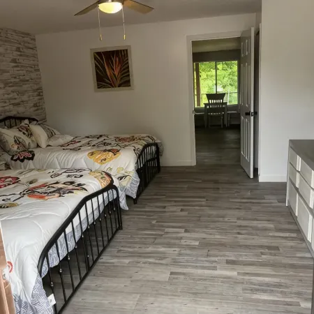 New cabin located on the jacks fork river front.