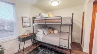 Downtown Studio apartment with queen sized bunk beds.