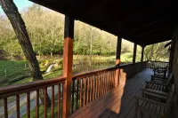 Private Equestrian Estate - Log Cabin Ovrlooking Pond, Stream & Waterfall - Alphydda