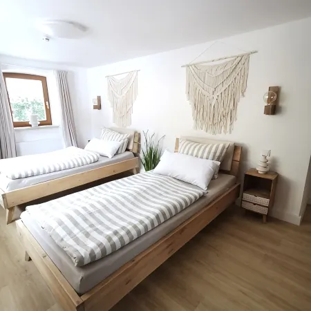 Garden view apartment with pool and children's playground