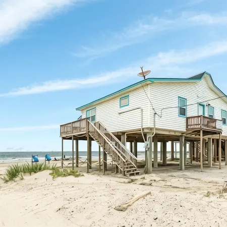 Pedestrian Beach Front 3- bedroom house in Surfside Beach
