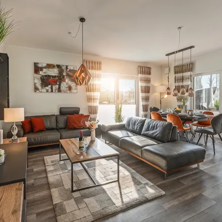 5 star apartment for 6 persons, ground floor with fenced garden