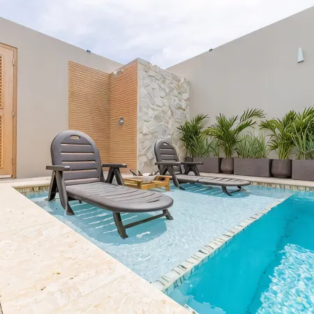-Brand new -ocean view -private pool -steps to the beach!