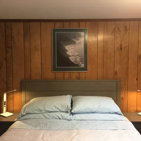 Beach house with views of Puget Sound, ferry, North Cascades, Mt Baker, Rainier.