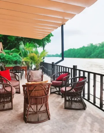 ห้องมาตรฐานเตียงแฝดพร้อมวิวสวนหย่อม