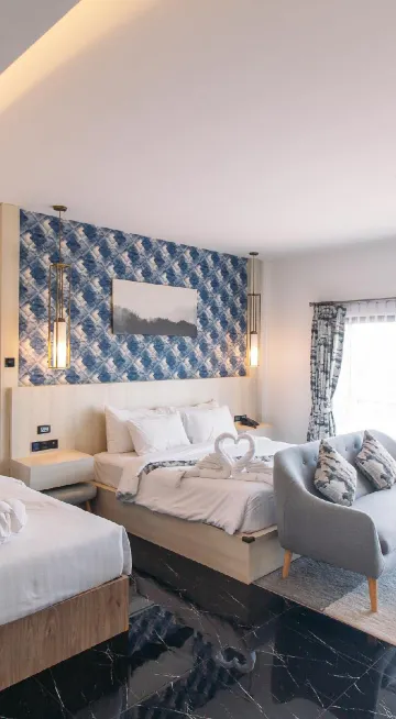 ห้องฟันดีลักซ์สำหรับครอบครัวพร้อมลานระเบียง