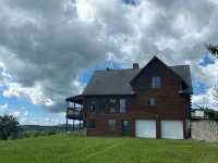 High View Lodge, log chalet with unparalleled views of Western Maine Mountains