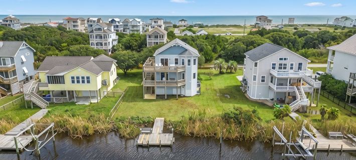 Soundfront, private dock, neighborhood pool, beach access, and tennis, Sunsets Hotels in Onslow County