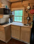 1 Bedroom,1 Bath, Porch, Fire Pit, Grill, Beautiful Wooded Location, Wi-Fi also!