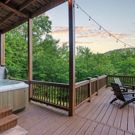 Spectacular view, hot tub, 2 fire pits, game room, dog-friendly!