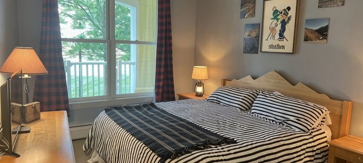 5 minute walk to lifts and Stratton Village! Cozy fireplace with a private patio Hotels in Stratton Mountain
