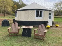 Unique Stay! Yurt with Mountain View, 1 min to Breweries & Hiking, 5 min to Lake - Gym