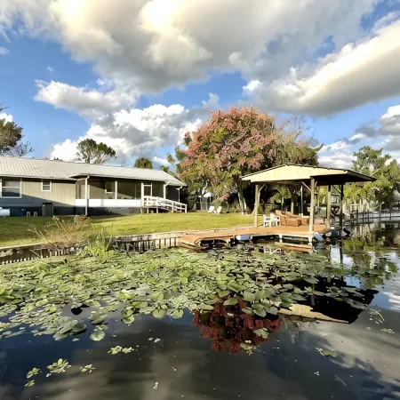 Water view Home with Dock on Canal with access to Lake!
