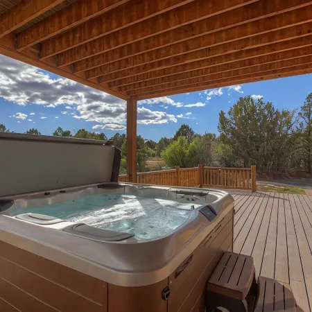 Beautiful home with lots of room. Large deck and amazing hot tub.