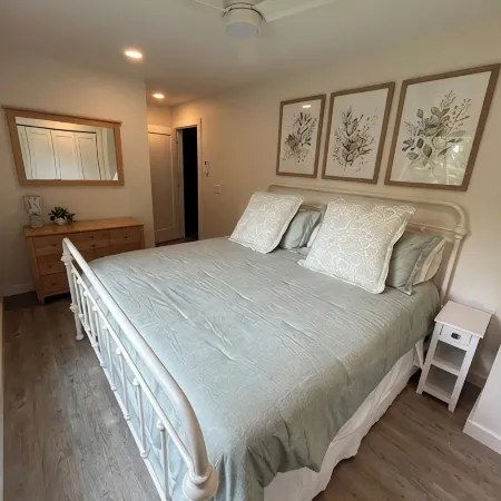 Newly renovated home with lake views, only one block from the beach!