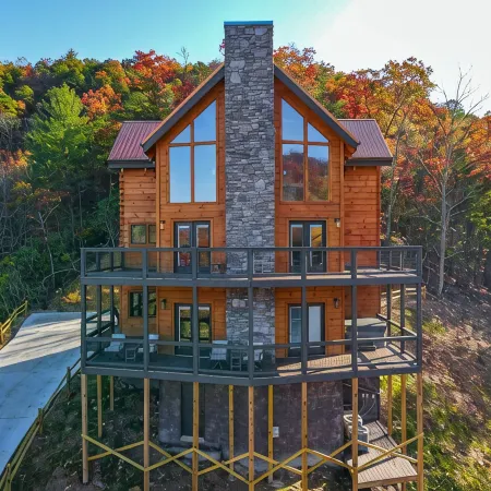 🌄Unforgettable Views!! Huge Luxury Lodge with Firepit!