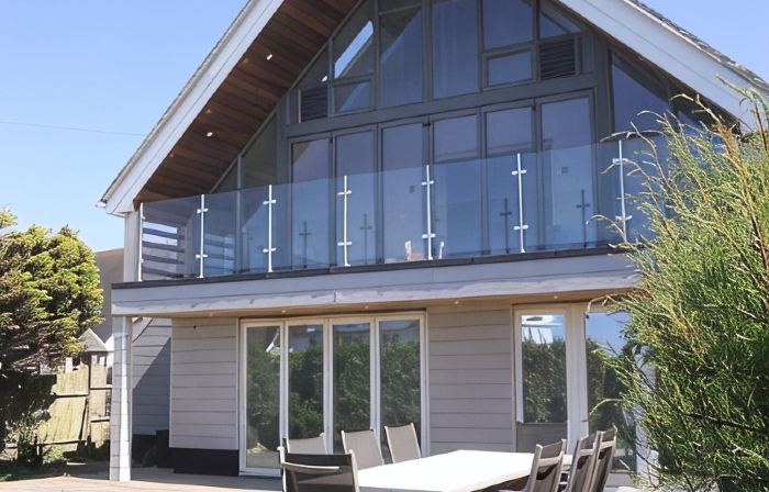 Beach Front Holiday Home on Private Estate with Sea Views.   100+  Reviews!