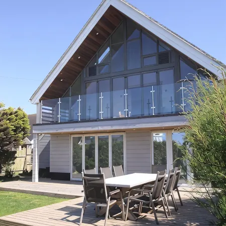Beach Front Holiday Home on Private Estate with Sea Views.   100+  Reviews!
