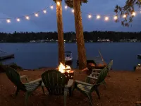 Charming Lakefront Cabin on Mason Lake with Pebble Beach and Private Dock