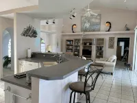 RUM CAY GETAWAY: South facing waterfront home, private pool/spa, bar, and dock.