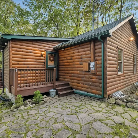 The Robin's Nest, a cozy 3-bedroom cabin in Lake Harmony with Firepit, AC, WiFi