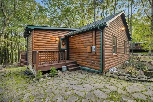 The Robin's Nest, a cozy 3-bedroom cabin in Lake Harmony with Firepit, AC, WiFi