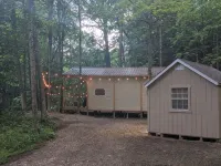 Custom Design Safari Tent Overlooking a Serene Running Creek & Natural Waterfall - Boutique
