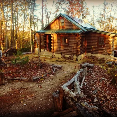 Cozy Cabin on 11 Acres w/ Lake&Mtn Views. Wifi, Great Cell Svc Moderated AC.