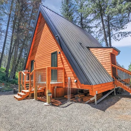 Scenic A-Frame Retreat – Main A-Frame & Cozy Little A-Frame, Borders Public Land