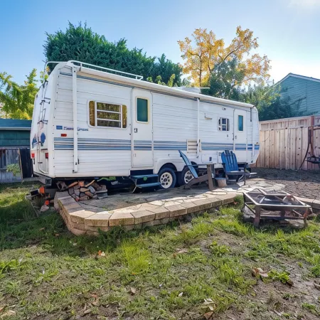 Modern Vintage Camper w/ Peaceful Private Yard