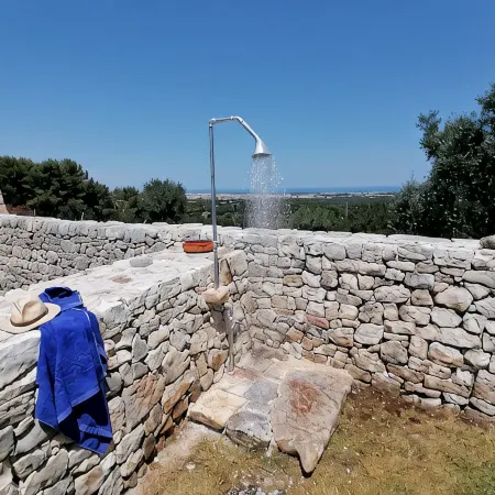 Trulli in historic farmhouse in panoramic position between sea and hills