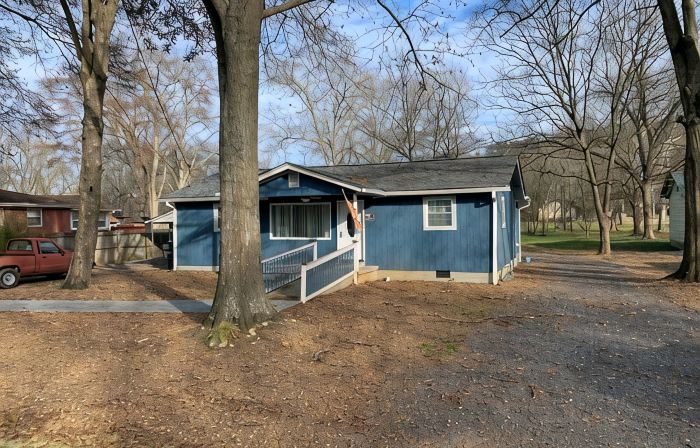 Blue House on the Creek