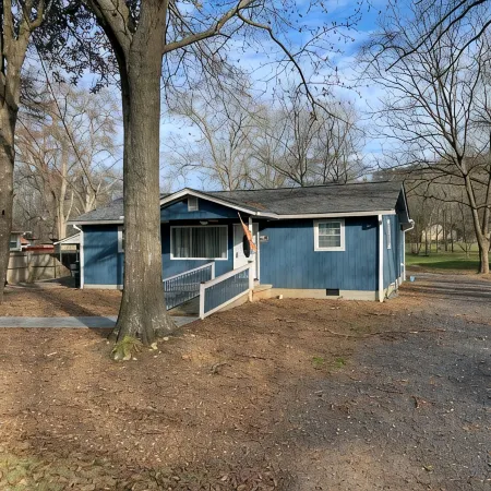Blue House on the Creek