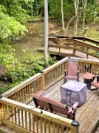 Cozy cabin sitting directly on multiple creeks for the most relaxing stay. - balcon