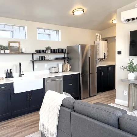 Cozy Riverfront cabin in Lux RV Resort w/ beautiful views in lovely South Weber