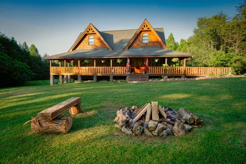 Bear Pause Log Cabin in the Great Smoky Mountains - 발코니