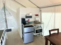 Lakefront Glamping Tent w/ensuite bathroom, King Bed, Fabulous View, near Acadia