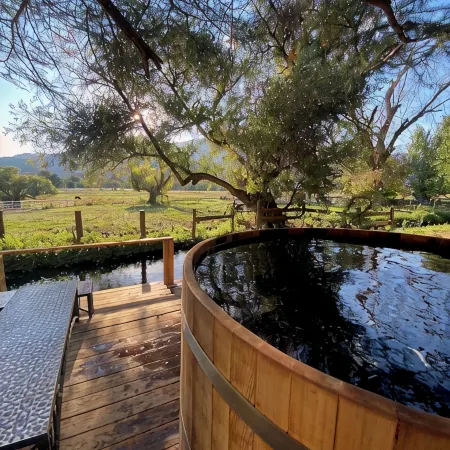 Meadowlands Cottage, Horse Ranch with Wood Burning Stove and a River, Hot Tub