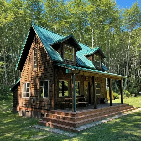 Lower Twin Cabin - 34 beautiful private acres of forest, meadows and riverfront.