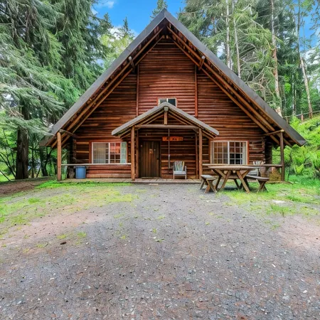 Log Cabin Near Mount Rainier, Sleeps 8, Fireplace and Fire Pit