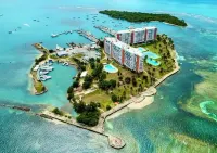 Private Island 1BR Condo with Oceanview, Pool View, 500MB WiFi & A/C