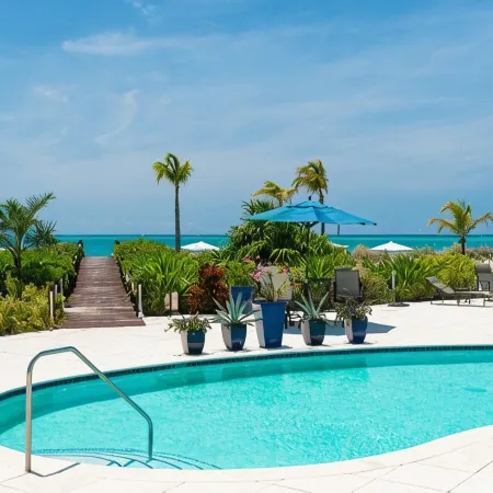 Directly on Beach, Beachy Chic 2 BR - Heart of Grace Bay - Grandview Resort