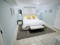 Entire lower level in a private home with walkout fenced yard.