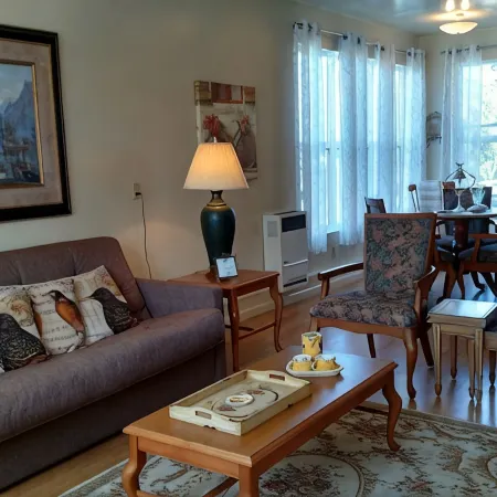 The Garden Suite has beautiful views of forests and pastures! It is dog friendly