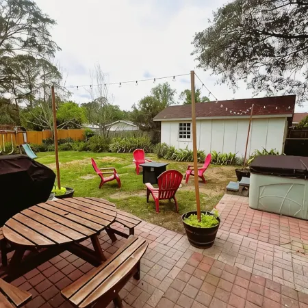 The Red -Hot Tub · Game Room · Fenced for Pets