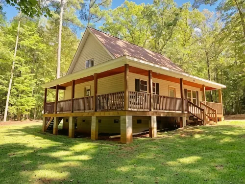 Lake Gaston Offshore Oasis! Cabin on huge property - 3 stjerner