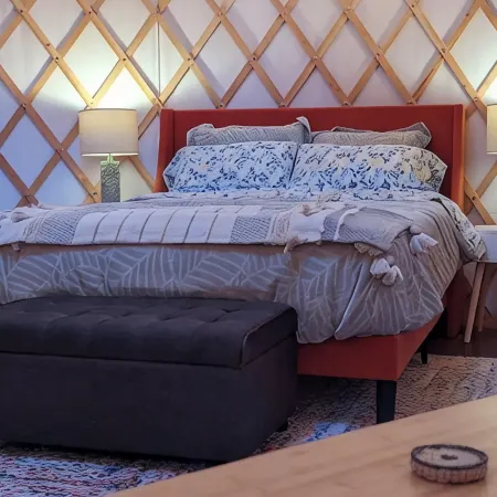 Private Yurt with AC & Heating.