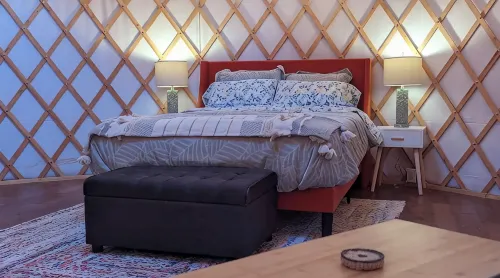 Private Yurt with AC & Heating.