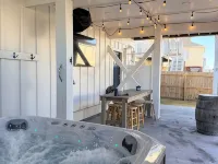 Ocean-View Home w/ Hot Tub, Fire Pit & Elevator, 3-Min Walk to Beach Access Hotels in Topsail